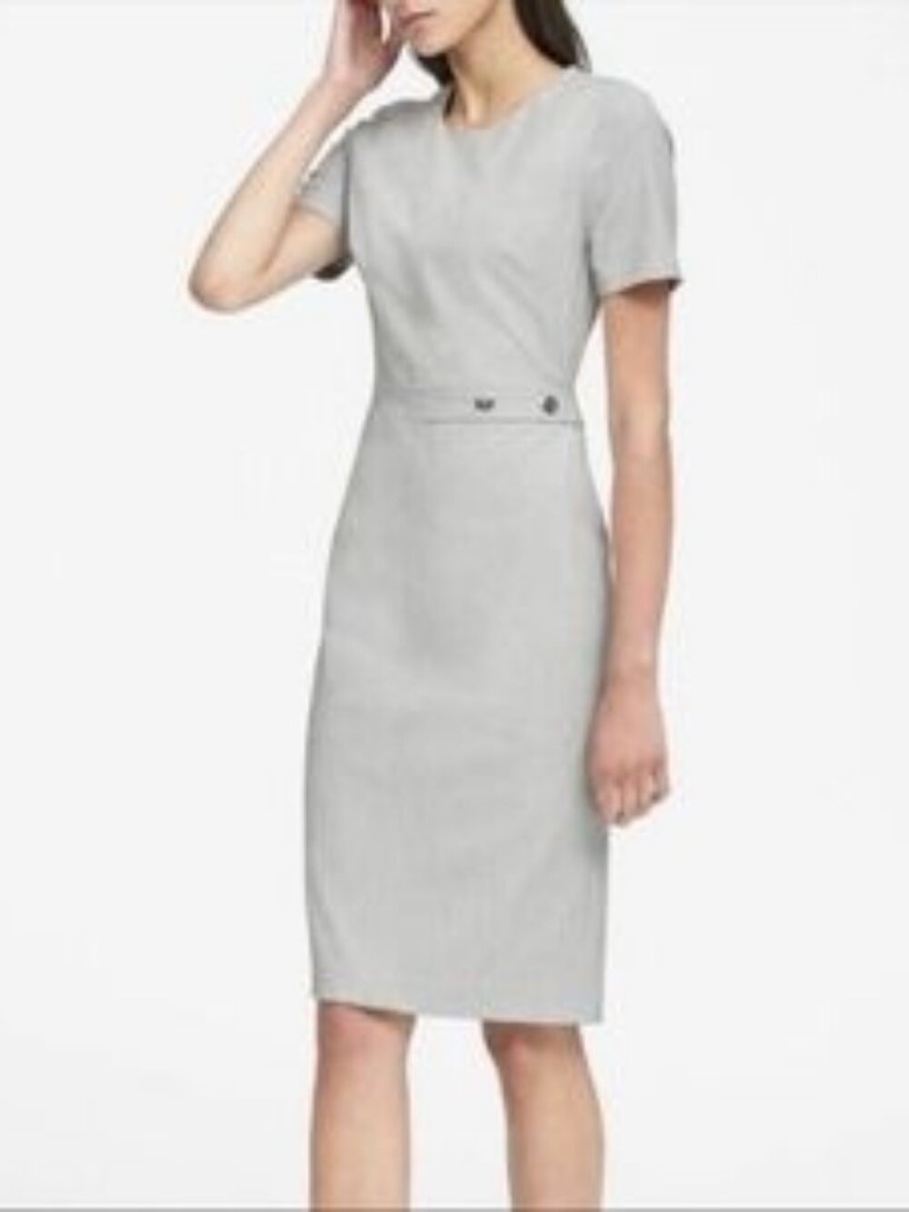 Banana Republic Grey Office Dress Buisnes Casual 2P Petite